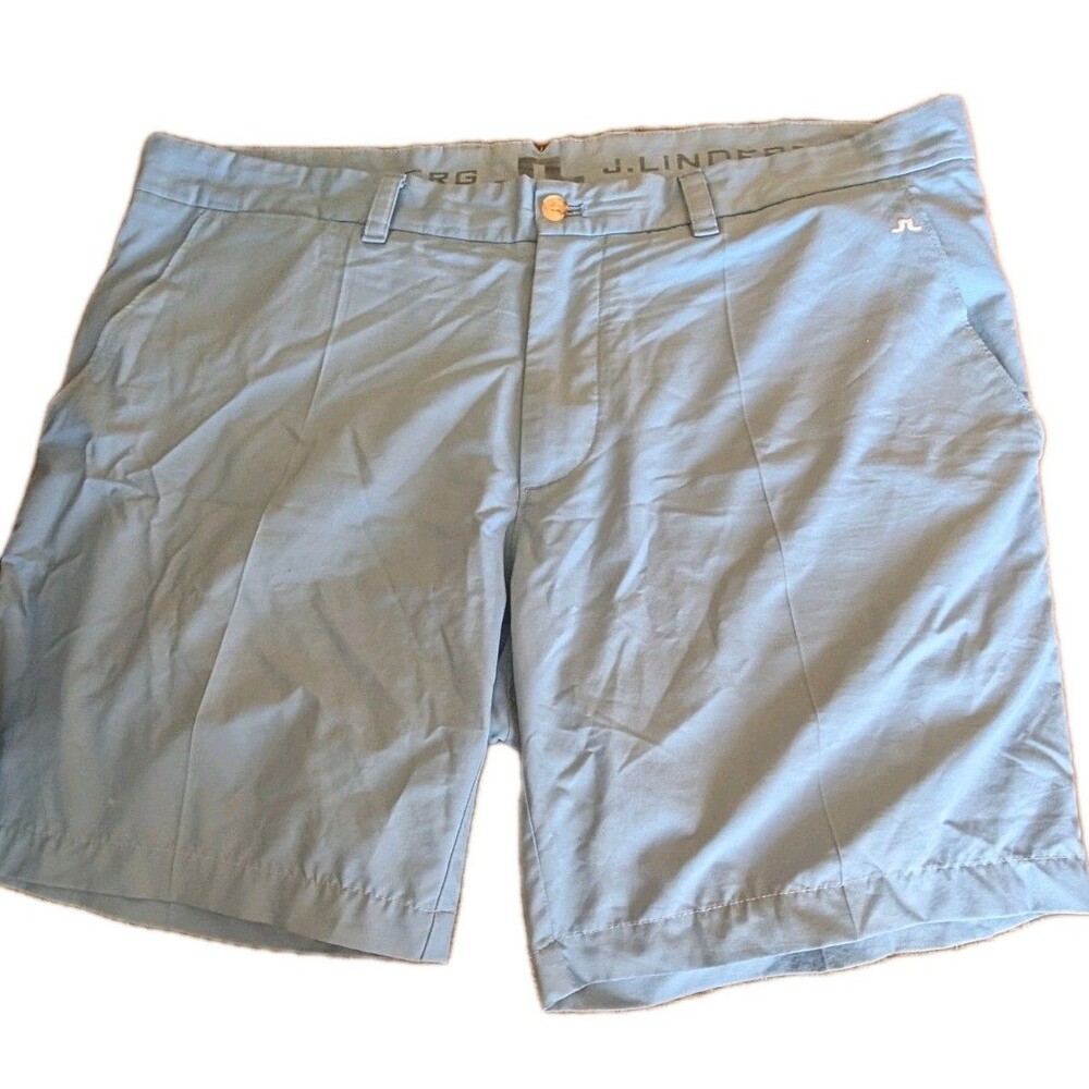 J. Lindeberg JL Golf Shorts Mens 38 Blue Wicking Lightweight Preppy EUC